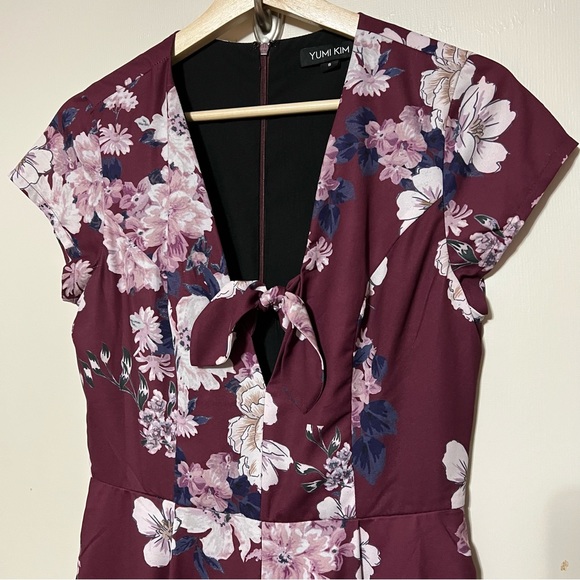 Yumi Kim Floral Tie Front Jumpsuit S - Picture 3 of 12